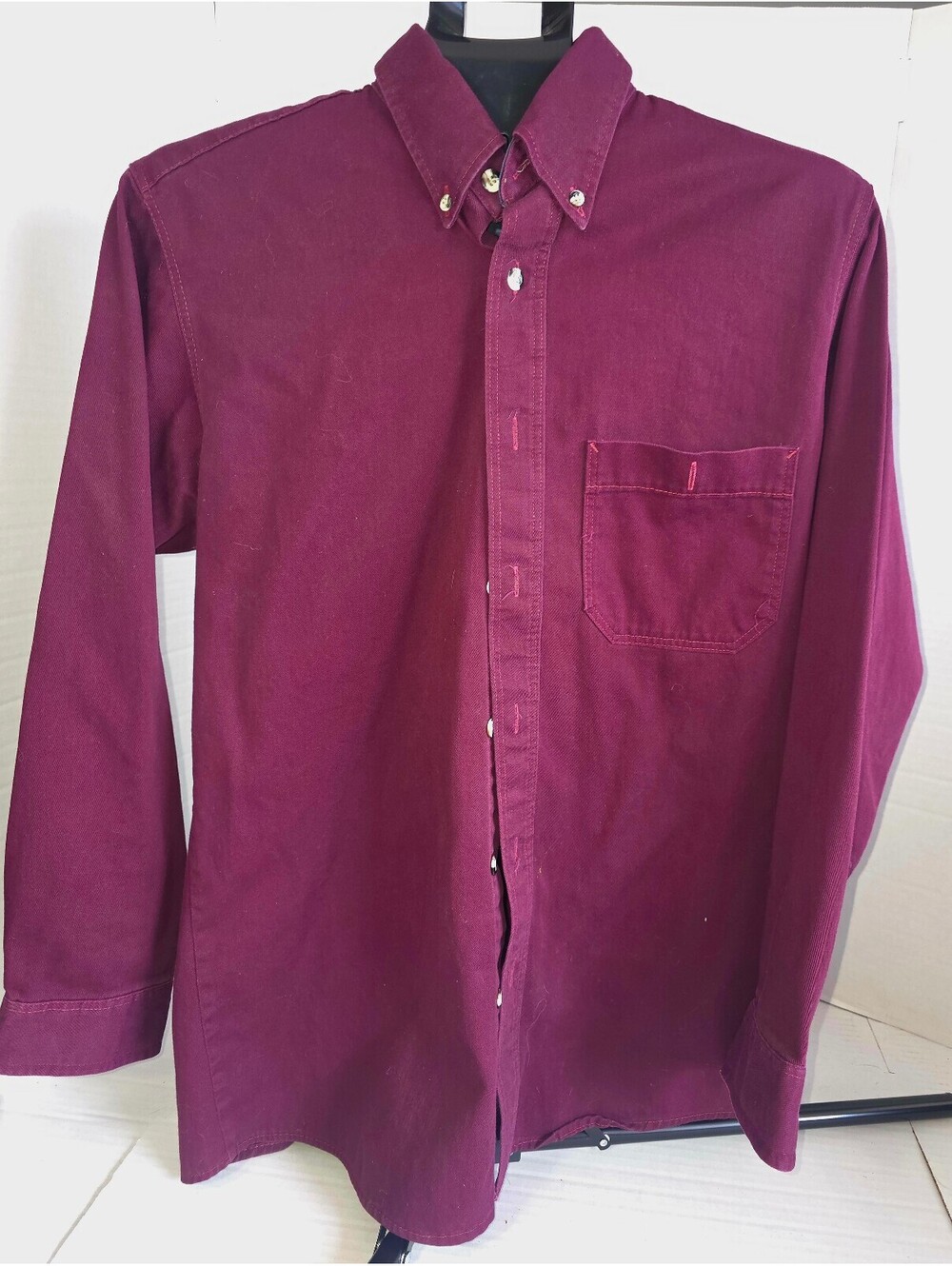 Vintage Red Kap work shirt, Burgundy,  Mens sz M
